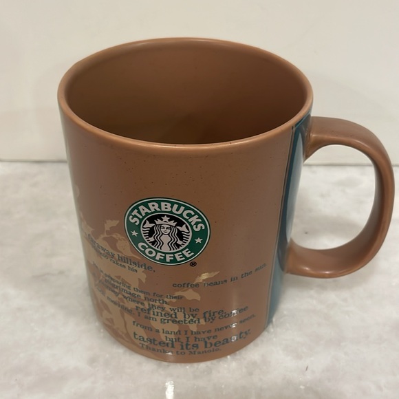 Starbucks Coffee The Origin Of Coffee 2006 Thanks To Manola 18 Oz Brown mug - Picture 5 of 5